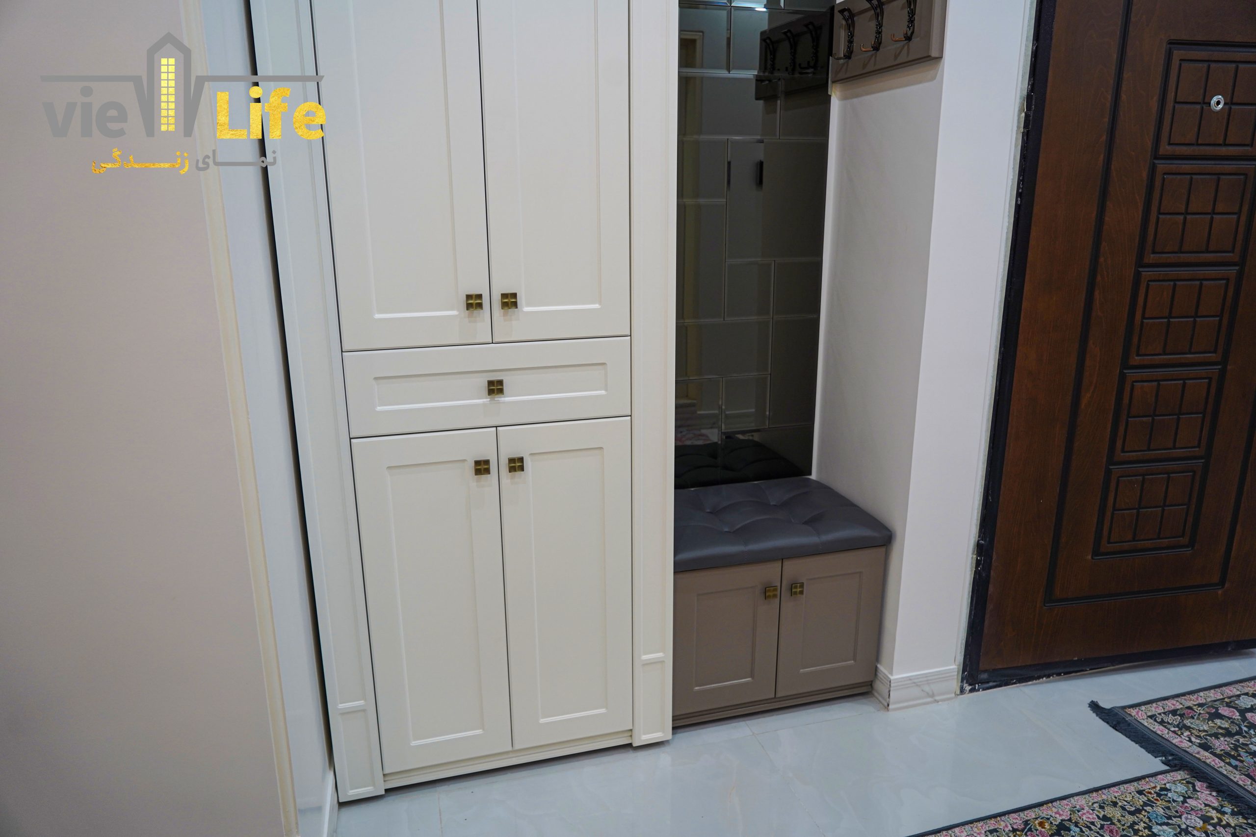 اجرای کابینت نئوکلاسیک و جاکفشی 1